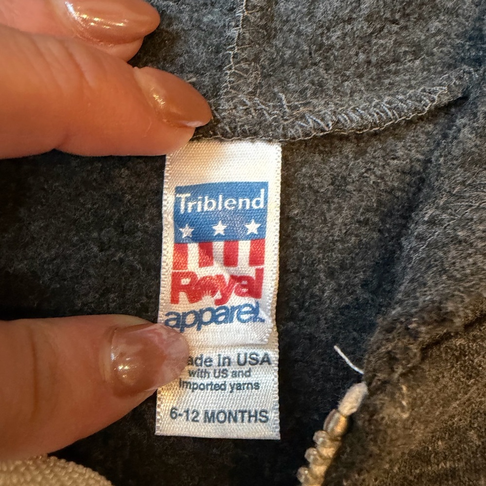 Designer From Denny’s!  Charcoal Gray Kids Hoodie with Fun Patches - Picture 8 of 10